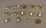 Grouping of Early 20th Century Pennsylvania Military Hat Insignia