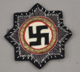 German WWII Cloth German Cross in Gold
