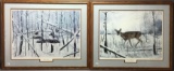 Pair of Charles Denault Whitetail and Prints