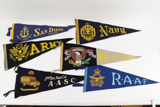 World War II Felt Pennants