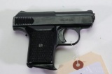 Indian Sales Model 4 semi-automatic pistol.