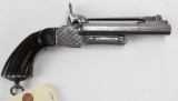 Unknown maker double barrel pinfire pistol.