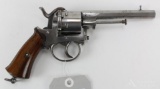 Belgian pinfire revolver.