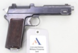Steyr Hahn Model 1912 Semi-Automatic Pistol.
