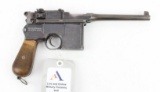 Mauser 1896 Broomhandle Semi-Automatic Pistol.