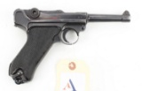 German byf P08 Luger Semi-Automatic Pistol.