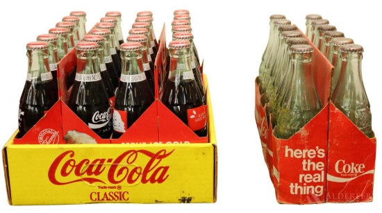 Coca-Cola Cardboard Carriers and Bottles