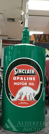 Sinclair Opaline Motor Oil Restored in Lubster Barrel