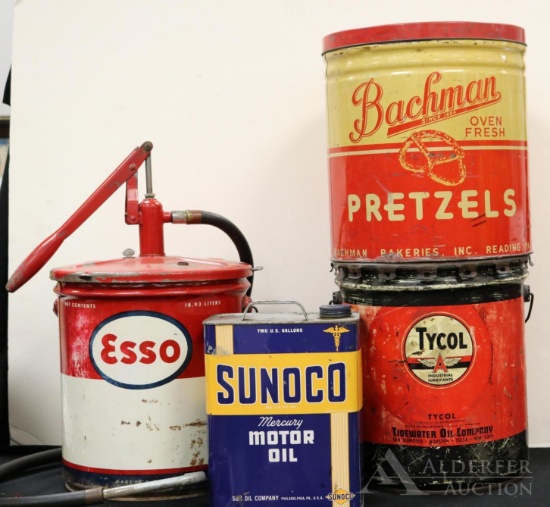 Motor Oil & Advertising Cans