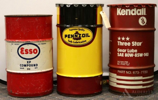 Bulk Oil Canisters of Esso, Pennzoil & Kendall