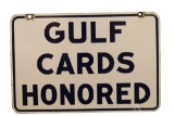 Gulf Cards Honored Porcelain Sign