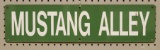 Mustang Alley Road Sign