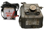 Champion Spark Plug Cleaner & Schauer Battery Charger