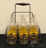 Glass Motor Oil Bottles & Carrier