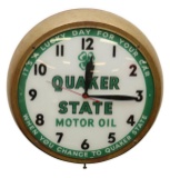 Quaker State Motor Oil Advertising Clock