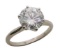 14KW Gold Diamond Solitaire Ring. 3.19Ct