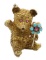 18KY Gold Turquoise and Ruby Teddy Bear Pin