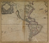 Map North and South America by John Senex--1719