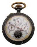 Moon Phase Calendar Pocket Watch