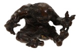 Meiji Miniature Bronze Okimono