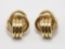 14KY Gold Knocker Look Knot Earrings