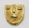 18KY Gold Mask Brooch Pin