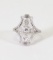 Platinum Filigree Diamond Ring