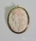 14KY Gold Cameo Brooch Pin Pendant