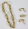 18KY Gold Link Bracelet with 14K Spare Clasps