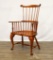 D.R. Dimes Tiger Maple Comb Back Windsor Arm Chair