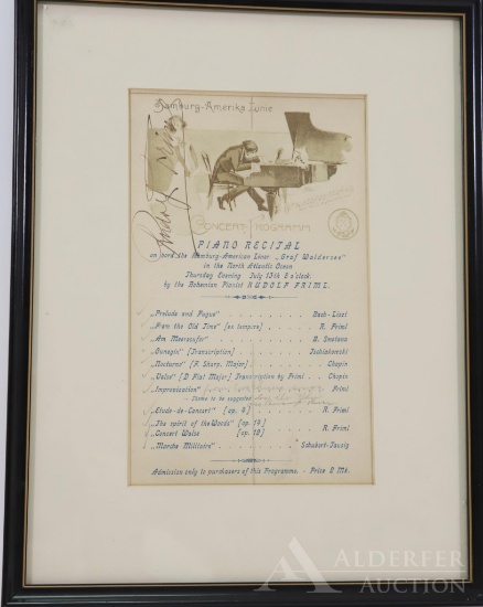Autograph of Rudolf Friml