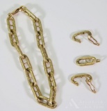 18KY Gold Link Bracelet with 14K Spare Clasps