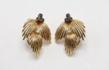 Dankner 14KY Gold Sapphire and Diamond Earrings