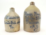 Blue Decorated Stoneware Jugs