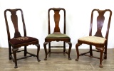 New England Queen Anne Walnut Side Chairs