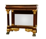 American Empire Mahogany and Parcel Gilt Pier Table