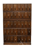 Macey Oak Card Catalog Filing Cabinet