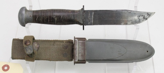 USN MK 1 Fighting Knife and Scabbard.