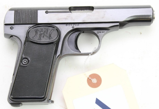 FN Browning 1910 Semi Automatic Pistol.