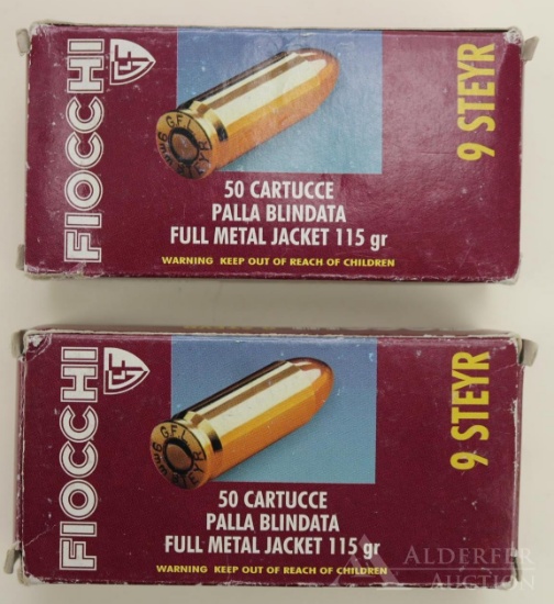 2 Boxes 9mm Steyr Ammo.