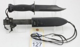 USN MK3 Mod 0 Sawback Fighting Knife and Scabbard.