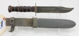 USN Mark 2 Fighting Knife and Scabbard.
