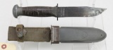 USN MK 1 Fighting Knife and Scabbard.