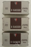 3 Boxes of Fiocchi 8mm Gasser Ammo.