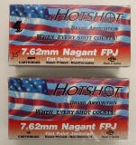 2 Boxes Hot Shot 7.62 Nagant Ammo.