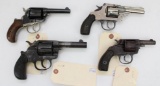 Lot of 4 double action revolvers.