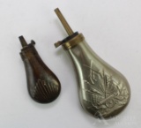 Lot of 2 Vintage Powder Flasks.