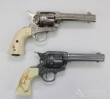 Lot of 2 Non-Firing Engraved Colt Prop Guns.