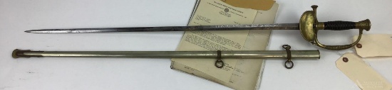 US Model 1860 Staff and Field Presentation Sword