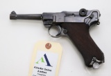 Mauser P08 Luger semi-automatic pistol.